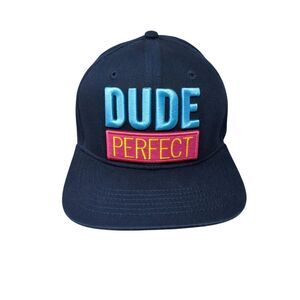 Dude Perfect Snapback Hat Blue One Size Adjustable Panda Monium Tour-NWOT